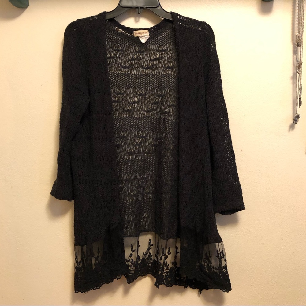 Black Knitted Boutique Cardigan